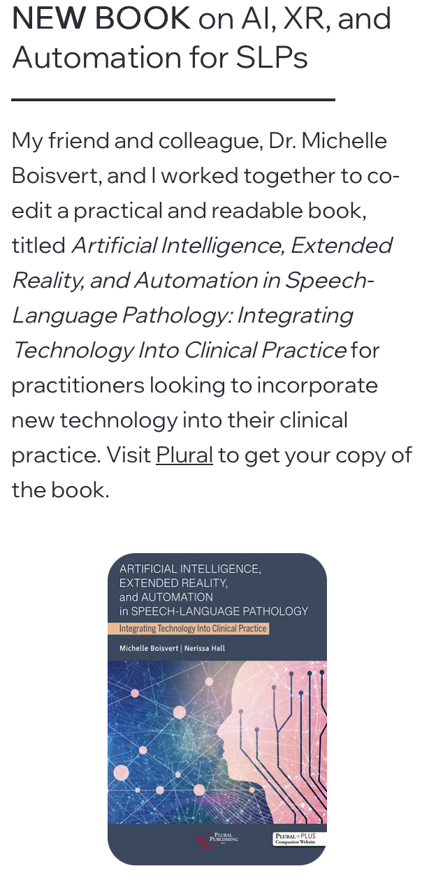 AI, XR, and Automation in SLP book cover
